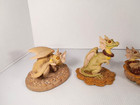 Vtg Rare 1988 Enchantica Ratterjack Dragon Ceramic Figurines Lot Of 4