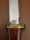 Buck Knives 102 Woodsman Fixed Blade Brass Butt   Guard Wood Grip Leather Sheath