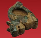 Vintage Chinese Green Jade Mythical Beast Carving Intricate Design