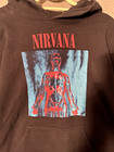 Nirvana Sliver   Dive Single Cover Hoodie Unisex Size Large Black Cropped