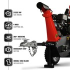 Mechmaxx 212cc 7hp Gas Engine Powered 4  Wood Chipper Shredder With Towbar gs650