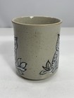 Vintage Coffee Mug Unbranded Textured Owl Woodland Brown Golden Speckled