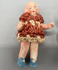 6 Miniature German Bisque Dolls Crochet Clothes Jointed Arms  Antique Carl Horn 