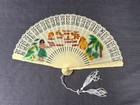 Vintage Mid Century Tiki Bar Hawaii Plastic Folding Hand Fan Hawaiian Islands