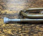 Vtg Brass U s Regulation Bugle Horn Instrument W  Mouthpiece Military 17 