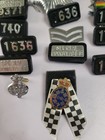 Vintage British Special Constable Police Badges Numbers Chevrons Pins  16  
