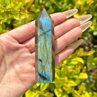 Aaa  Labradorite Tower Obelisk Healing  Crystal Reiki Home Decor For Him