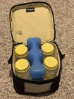 Medela Breast Milk Storage Cooler Bag With Contoured Ice Pack 4 Bottles And Lids