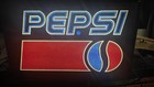 Rare Vintage Pepsi Lighted Soda Advertising Sign W  Black Frame Red Blue Logo