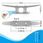 Boat Cleat 6 Inch 304 Stainless Steel Dock - Ideal For Marine Use