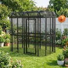 Extra Large Flight Metal Bird Cage Aviary Parrot Macaw Finch Tight Bar Spacing