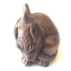 Japanese Netsuke Kirin  Mythical Creature  Hand-carved  Boxwood