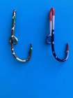 Usa Flag   Camo Hooks - Eagle Claw Fish Hook Hat Pin Money Clips - Set Of Two 2 