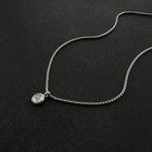 Sterling Silver Box Chain Necklace 1 8mm With Coin Charm Hook And Ring Clasp