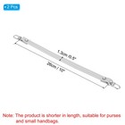 2 Pcs Leather Purse Handle Strap 10  Purse Strap Diy Replacement Silver