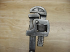 Antique Oswego  Tool Co Round Wood Handle 8  Stillson Pipe Wrench good l  k Read