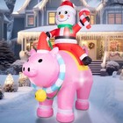 7ft Christmas Inflatables Cute Inflatable Christmas 7ft Snowman With Pink Pig