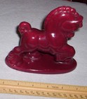 Vintage Haeger Pottery Horse Pony Figure Maroon