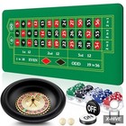 Lunmon Roulette Wheels 16 Wheel Set Layout Mat 36 X 18 Casino Night Green Inches