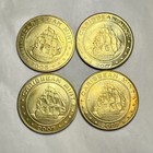 Four  4  Caribbean Mint Commemorative Coin Tokens - 2006  2007