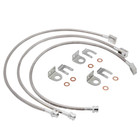 Extended Stainless Brake Lines For 87-06 Jeep Wrangler Tj Yj 84-01 Cherokee Xj