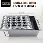 The Big Easy Tobacco Accessories Square Grid Cigar Ashtray  Silver