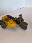 Vintage Cast Iron 1930 Hubley Style Indian Motorcycle W Side Car 2 Policeman