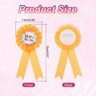 6  X 3  Birthday Ribbon  Award Ribbon Brooch Birthday Pin  Orange