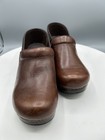 Dansko Shoes Womens Size 38 Brown Leather Professional Clogs Comfort Work Nurse