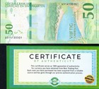 Curacao 50 Caribbean Guilder - 2025 Qty 1 Note Usa Seller New Note Coa