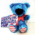 Grateful Dead Bean Bear American Beauty Plush Toy Doll Blue 7inches Japan