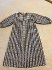 Vintage Lanz Of Salzburg Night Gown Girls 3 Blue Floral Heart Long Sleeve