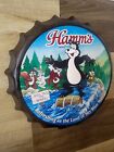Hamm s Beer Roll Out The Bear   el  Sign Dancing Bear On Barrel Metal Sign New 