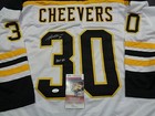 Gerry Cheevers Boston Bruins Autographed Signed White Style Jersey Xl Coa-jsa
