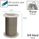 Beadsmith Stainless Steel 16 Gauge Craft Wire Elements - 8 Yard Spool
