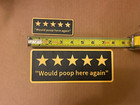 Would Poop Here Again 5 Stars Funny Bathroom Sign Home Wall Decor Print Plaque