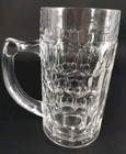 Vintage Bitburger Pils German Beer Clear Glass Tall Mug Barware B2