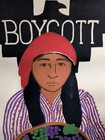 Vintage 1970s Nikki Schumann Ufw Grape Boycott Silkscreen Poster Labor Movement