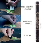 Scratch Off Large Travel Destination Tracker Gift World Map Poster 33x23 Inches