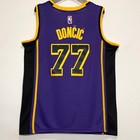 New Luka Doncic  77 Embroidered Basketball Jersey  Purple  Size s-xxl