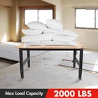 Workpro 48-in Heavy-duty Adjustable Workbench Rubber Wood Top Hardwood Worktable