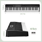 Top Gep-204 61 Key Folding Piano Semi Weighted Keyboard Bluetooth Digital Piano