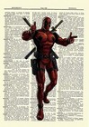 Deadpool Dictionary Art Poster Picture Comic Book Marvel Collectible Superhero