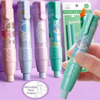 Pen Type Eraser Set Replaceable Core  Cute Cartoon Pencil Erasers For Kids  Retr