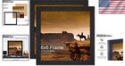 6x6 Picture Frame Set Of 2  Black Engineered Wood Frame For 6 X 6 Inch Picture
