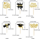 24 Pack 2026 Congrats Grad Cupcake Toppers Set  Pre Assemble Graduation Cupcake 