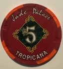 Tropicana Casino  5    grand Opening Jade Palace     Chip Atlantic City Nj Obsolete
