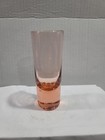 Vintage Selinum Pink Depression Glass Drinking Shot Glass 4 5  Tall 