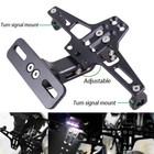 Motorcycle Led Black License Plate Holder Tail Light Bracket Fender Eliminator