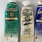 Lot Of 5 Winsor And Newton Winton Oil Colours   21 Ml Tubes England Mostly Full